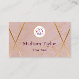 Mauve金ゴールドQRコード名刺テンプレート 名刺