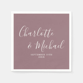 Mauve エレガント Signature Script結婚's スタンダードカクテルナプキン