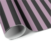  Mauve ブラックのヴィンテージストライプ模様 ラッピングペーパー (ロールコーナー)