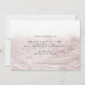 Mauve モダン Flower Girl Proposal Cardのビー (裏面)