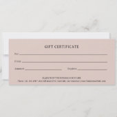 Mauve モダン Moon Phasesギフトエレガント証書 (裏面)