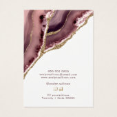 Mauve agateネックレス表示カード (裏面)