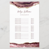 Mauve agate価格表フライヤー チラシ (正面)