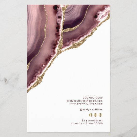 Mauve agate価格表フライヤー チラシ (裏面)