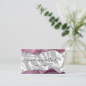 Mauve Agate Silver Glam Stylist Appointment 名刺 (スタンド正面)