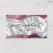 Mauve Agate Silver Glam Stylist Appointment 名刺 (正面)