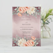 Mauve Alluring Romantic Wedding 招待状 (スタンド正面)