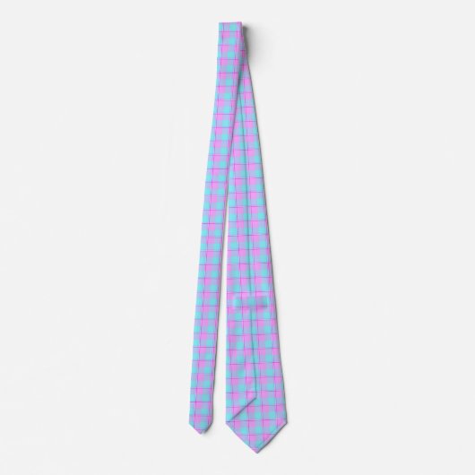 Mauve and Coastal Mist Plaid Neck Tie ネクタイ (裏面)