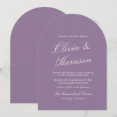 Mauve Arch Garden Wedding Invitation 招待状 (正面/裏面)