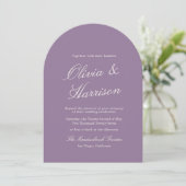 Mauve Arch Garden Wedding Invitation 招待状 (スタンド正面)