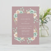 Mauve Artistic Spring Wedding 招待状 (スタンド正面)