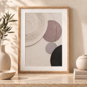 Mauve Balance | Minimal Abstract Plaster Art Print ポスター