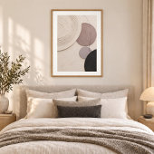 Mauve Balance | Minimal Abstract Plaster Art Print ポスター