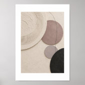 Mauve Balance | Minimal Abstract Plaster Art Print ポスター (正面)