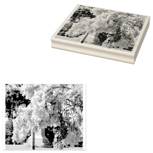 Mauve Bell Tree ラバースタンプ (押印)