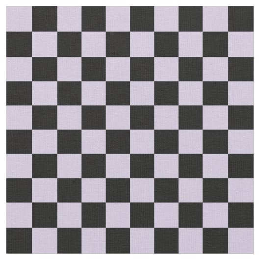 Mauve & Black Checkerboard ファブリック (クローズアップ)