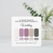 Mauve Blush Wedding Color Palette Card 招待状 (スタンド正面)