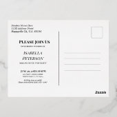 Mauve Bohoモダンシックなアーチフレーム卒業写真 箔シーズンポストカード (裏面)