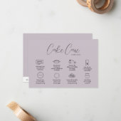 Mauve Cake 気に Instruction Card ノートカード (正面/裏面インサイチュ)