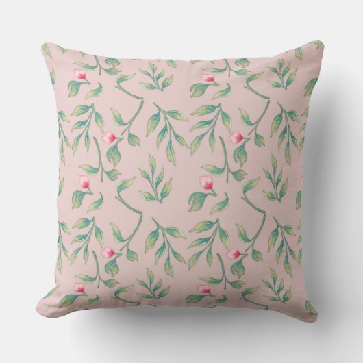 Mauve Chalk Wedding Keepsake Throw Pillow クッション (正面)