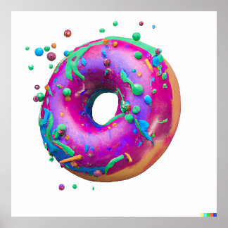 "Mauve Donut Delight" Printable Art ポスター