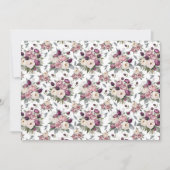 Mauve Floral Botanical Note Card ノートカード (正面)