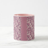 Mauve Floral Pattern Pink Combo Mug マグカップ (中央)