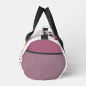 Mauve Floral Small Personalized Gym Duffel Bag ダッフルバッグ (右)