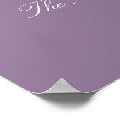 Mauve Garden Calligraphy Wedding Welcome Poster ポスター (角)