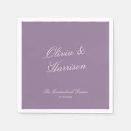 Mauve Garden Wedding Napkins スタンダードカクテルナプキン