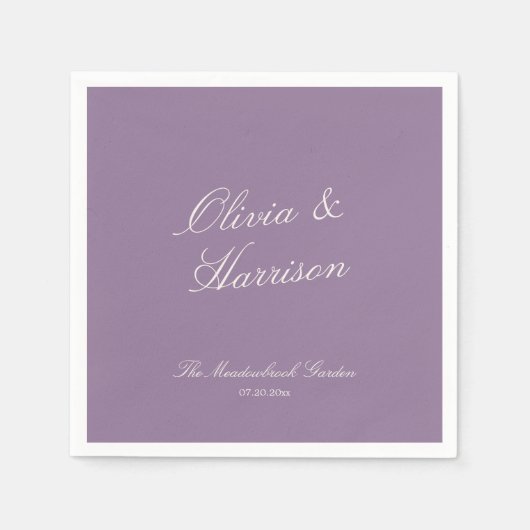 Mauve Garden Wedding Napkins スタンダードカクテルナプキン (正面)