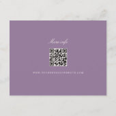 Mauve Garden Wedding QR Details Card エンクロージャーカード (裏面)