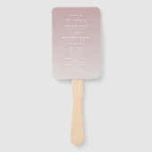 Mauve & Gardeniaグラデーションの式プ結婚ログラム ハンドファン (正面)
