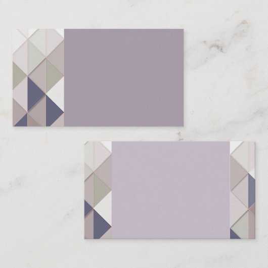 Mauve Geometric Diamond名刺 名刺 (正面/裏面)