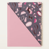 Mauve Girly Mid-Century Pet Groomer プランナー手帳 (裏面)