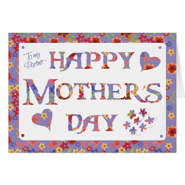 Mauve Grannyかわいらしプリントパートナー母の日 (正面横)