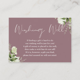 Mauve GreeneryのフローラはWishing Well 結婚's エンクロージャーカード