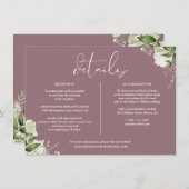Mauve Greeneryの結婚詳細情報 招待状 (正面/裏面)