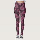 Mauve legging Mauve leggings with fairy pattern レギンス (正面)