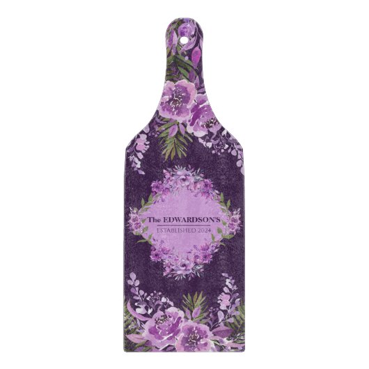 Mauve Meadows：花切り盤のタペストリー カッティングボード (正面)