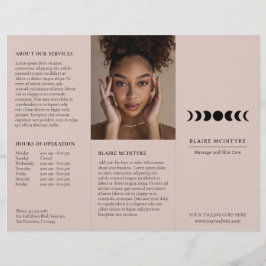 Mauve Moon Phasesモダン Three Foldエレガントパンフレット