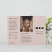 Mauve Moon Phasesモダン Three Foldエレガントパンフレット (スタンド正面)