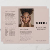 Mauve Moon Phasesモダン Three Foldエレガントパンフレット (正面/裏面)