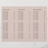 Mauve Moon Phasesモダン Three Foldエレガントパンフレット (裏面)