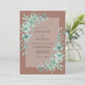 Mauve Muted Boho Wedding 招待状 (スタンド正面)