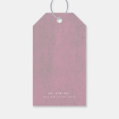 Mauve Navy Blue Flowers エレガント Thank You ギフトタグ (裏面)