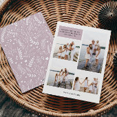 Mauve Neutral モダン 4枚の写真エレガント シーズンカード