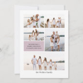 Mauve Neutral モダン 5枚の写真エレガント シーズンカード (正面)