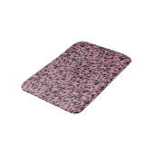 Mauve pink and Charcoal Camo abstract バスマット (アングル)