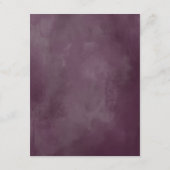  Mauve Pink and Purple Floral Guest Details エンクロージャーカード (裏面)